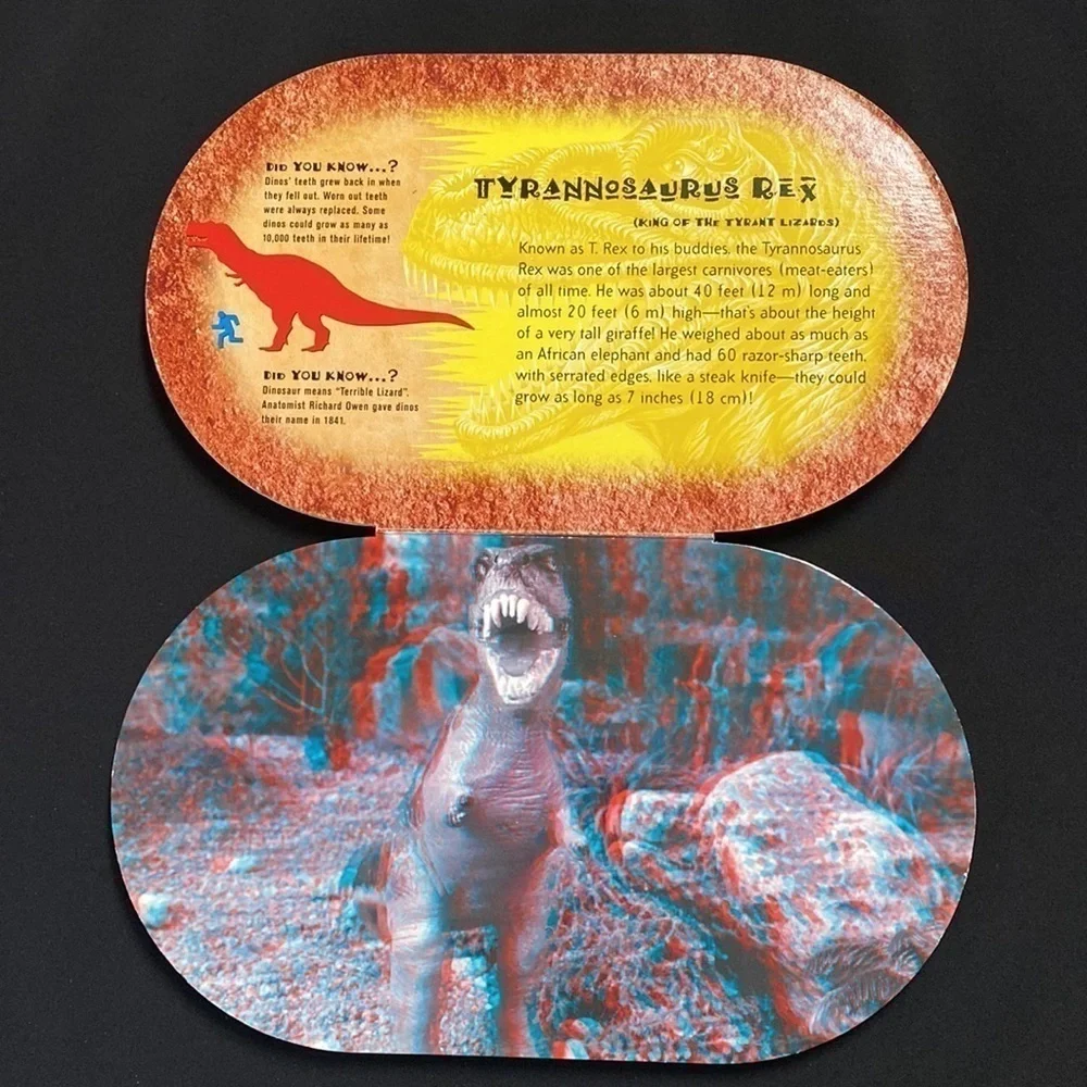 Dinosaur fact book 3D glasses T. Rex learning kids interactive book